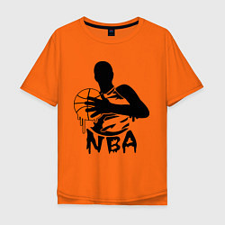 Футболка оверсайз мужская NBA цвета оранжевый — фото 1
