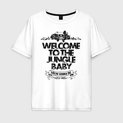 Футболка оверсайз мужская Welcome to the Jungle, цвет: белый