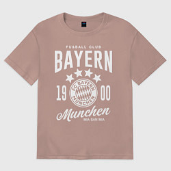 Футболка оверсайз мужская Bayern Munchen 1900, цвет: пыльно-розовый