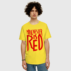 Футболка оверсайз мужская Manchester is Red, цвет: желтый — фото 2