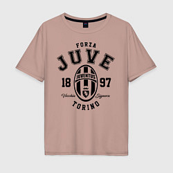 Футболка оверсайз мужская Forza Juve 1897: Torino, цвет: пыльно-розовый