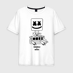 Футболка оверсайз мужская Marshmello X, цвет: белый