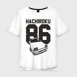 Футболка оверсайз мужская Toyota AE86 Hachiroku, цвет: белый