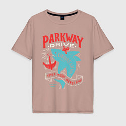 Футболка оверсайз мужская Parkway Drive: Unbreakable, цвет: пыльно-розовый