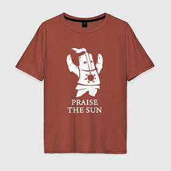 Футболка оверсайз мужская Praise the Sun, цвет: кирпичный