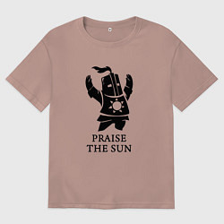 Футболка оверсайз мужская Praise the Sun, цвет: пыльно-розовый