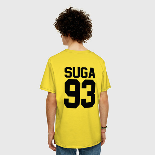 Мужская футболка оверсайз BTS SUGA / Желтый – фото 4