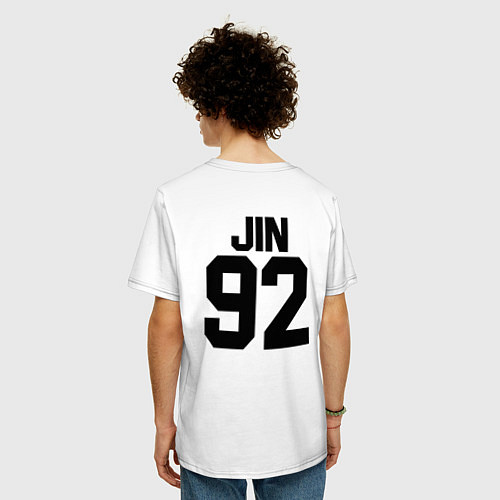 Мужская футболка оверсайз BTS JIN / Белый – фото 4