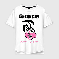 Футболка оверсайз мужская Green Day: Awesome as FCK, цвет: белый
