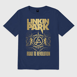 Футболка оверсайз мужская Linkin Park: Road to Revolution, цвет: тёмно-синий