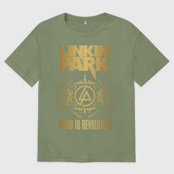 Футболка оверсайз мужская Linkin Park: Road to Revolution, цвет: авокадо
