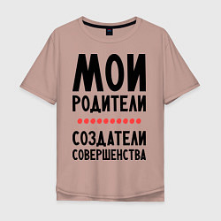 Футболка оверсайз мужская Создатели совершенства, цвет: пыльно-розовый