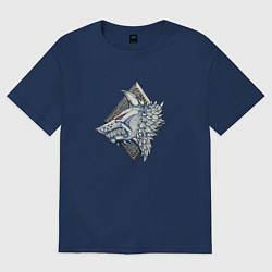 Футболка оверсайз мужская Space Wolves, цвет: тёмно-синий
