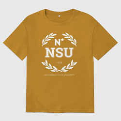 Футболка оверсайз мужская NSU, цвет: горчичный
