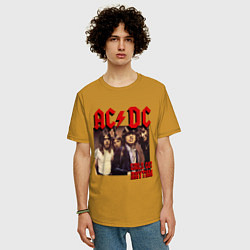 Футболка оверсайз мужская Girls got the rhythm, цвет: горчичный — фото 2