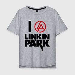 Футболка оверсайз мужская I love Linkin Park, цвет: меланж