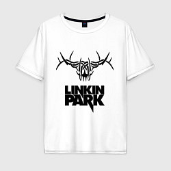 Футболка оверсайз мужская Linkin Park: Deer, цвет: белый