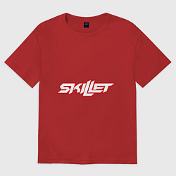 Футболка оверсайз мужская Skillet, цвет: красный