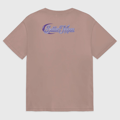 Мужская футболка оверсайз Pretty Soldier Sailor Moon / Пыльно-розовый – фото 2