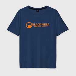 Мужская футболка оверсайз Black Mesa: Research Facility