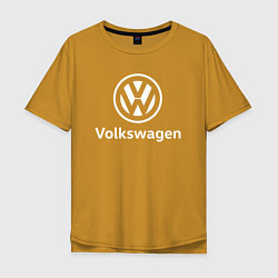 Футболка оверсайз мужская VOLKSWAGEN, цвет: горчичный