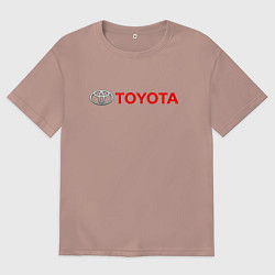 Футболка оверсайз мужская TOYOTA, цвет: пыльно-розовый
