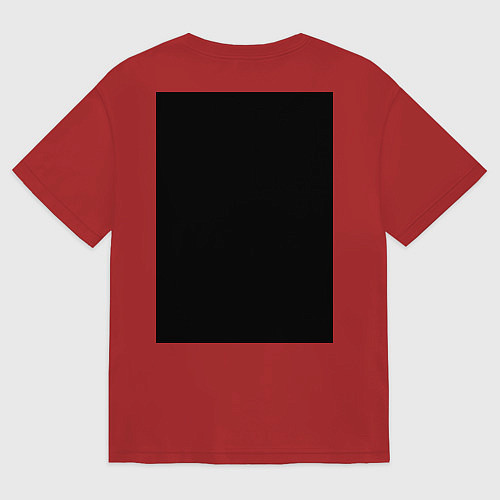 Мужская футболка оверсайз Senpai: Pornhub Style / Красный – фото 2