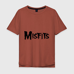 Футболка оверсайз мужская Misfits logo, цвет: кирпичный