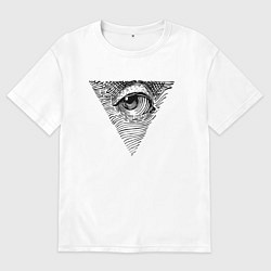 Футболка оверсайз мужская The well-known eye, цвет: белый