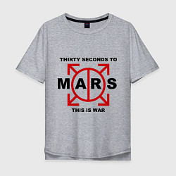 Футболка оверсайз мужская 30 STM: This is war, цвет: меланж