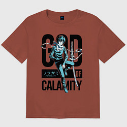 Футболка оверсайз мужская God of Calamity, цвет: кирпичный