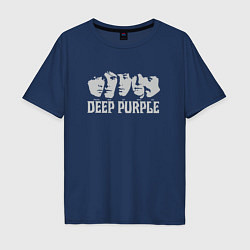 Футболка оверсайз мужская Deep Purple, цвет: тёмно-синий