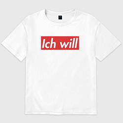 Футболка оверсайз мужская Ich will, цвет: белый