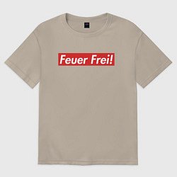 Футболка оверсайз мужская Feuer Frei!, цвет: миндальный