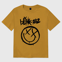 Футболка оверсайз мужская BLINK-182, цвет: горчичный
