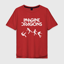 Футболка оверсайз мужская IMAGINE DRAGONS, цвет: красный