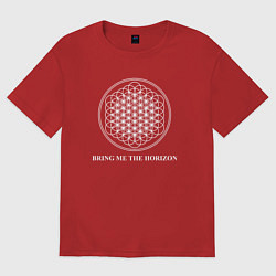 Футболка оверсайз мужская BRING ME THE HORIZON, цвет: красный