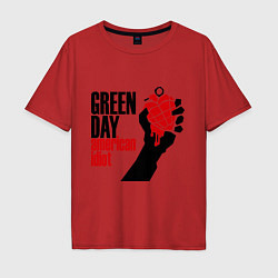 Футболка оверсайз мужская Green Day: American idiot, цвет: красный