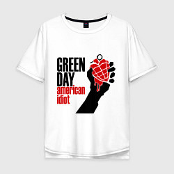 Футболка оверсайз мужская Green Day: American idiot, цвет: белый
