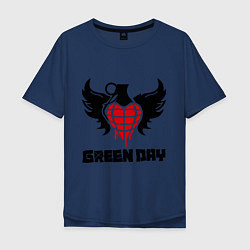 Футболка оверсайз мужская Green Day: Wings, цвет: тёмно-синий