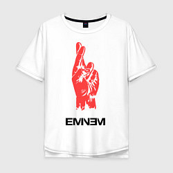 Футболка оверсайз мужская Eminem Hand, цвет: белый