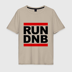 Футболка оверсайз мужская RUN DNB, цвет: миндальный