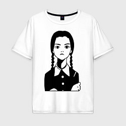 Мужская футболка оверсайз Wednesday Addams