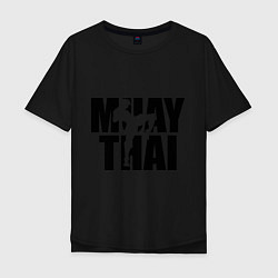 Футболка оверсайз мужская Muay thai, цвет: черный