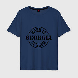 Футболка оверсайз мужская Made in Georgia (сделано в Грузии), цвет: тёмно-синий