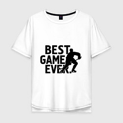 Футболка оверсайз мужская Hockey - best game, цвет: белый