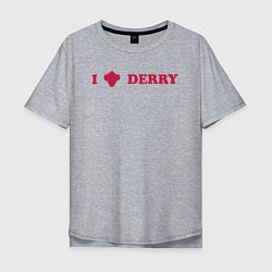 Мужская футболка оверсайз I love Derry