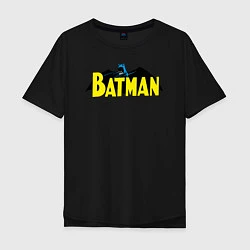 Футболка оверсайз мужская Batman logo, цвет: черный