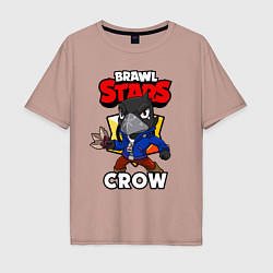 Мужская футболка оверсайз BRAWL STARS CROW