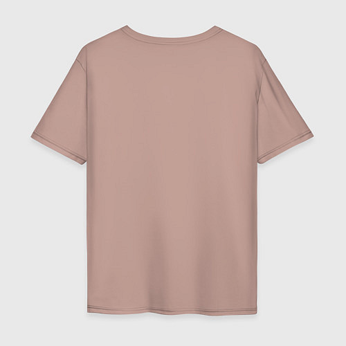 Мужская футболка оверсайз Dabbing Unicorn / Пыльно-розовый – фото 2